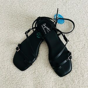 Seychelles Sari Strappy Black Sandals 7.5